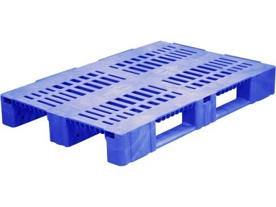 Паллет 1200х800х150 перфорированный (версия 2), на 3-х полозьях, арт. TR 1208-3 синий, код: 22049