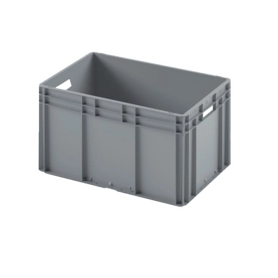 Евроконтейнер ЕС-6432.3 с усиленным дном и открытыми ручками, 600х400х320 мм 