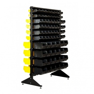 Стеллаж с пластиковыми ящиками 1502-2/4/4