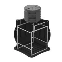 Колодец КС-5М с каркасом, с дополнительной секцией D780 и крышкой D780