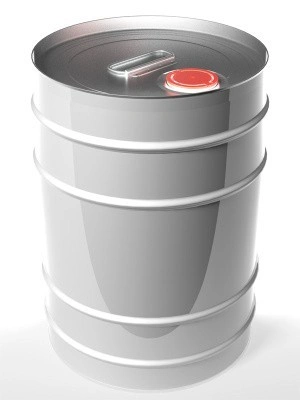 Бочка металл 25л. цилиндр, с ребром жесткости, с крышкой берикап 57мм, арт.: БМ 25 с ребром, код: 23790