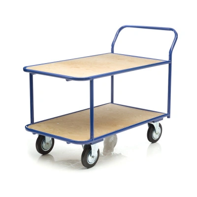 Тележка 2-х ярусная с фанерными платформами Стелла-техник КП-2-Ф-5-8-200-И, (500х800)