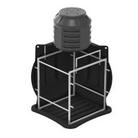 Колодец КС-5М с каркасом, с дополнительной секцией D780 и крышкой D560