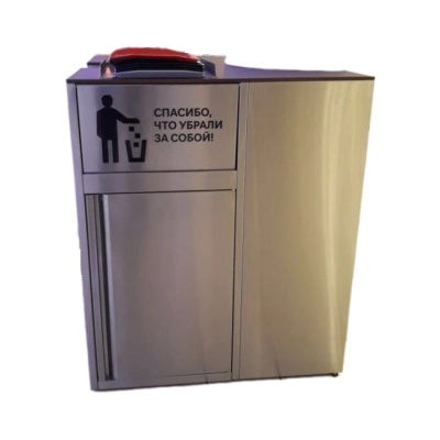 Урна "Авиа", с емкостью 2х120 л, под колонну 