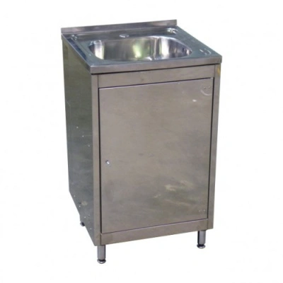 Тумба с мойкой МТ-1 Н 500x500x830 мм Темно-серый