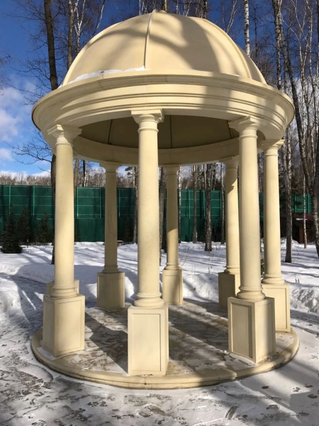 Ротонда тип 1, 8 колонн, диаметр 4000 мм Высота: 3410 мм, прямая, без купола, с тумбой