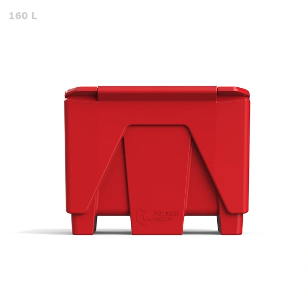 Ящик 160 л с крышкой серый