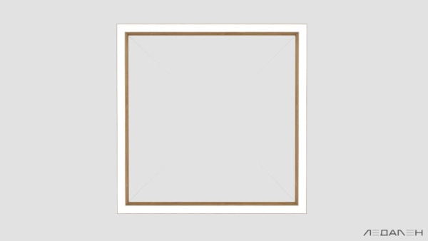 WOOD KVADRATO 6000K 58W Дуб, корпус 