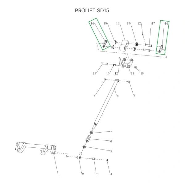 Соединительная пластина роликов для тележек SD15